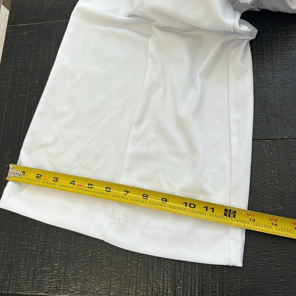 White Wide Leg Jumpsuit with Elastic Sleeve and with optional belt size XL - Picture 12 of 15